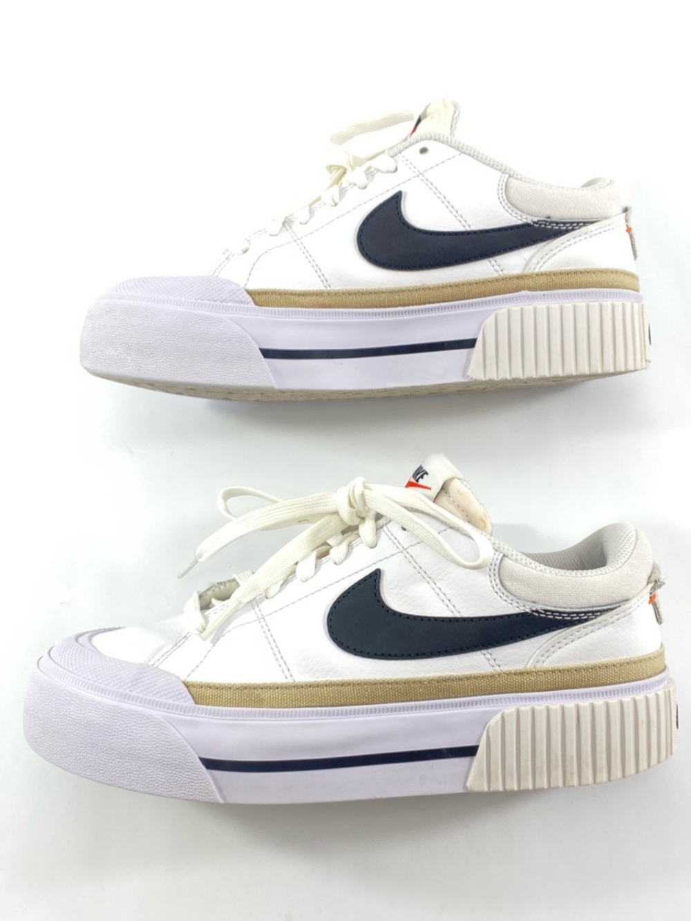Nike Court Legacy Lift DM7590-100 White Black Women’s Size:6.5 Platform Shoes